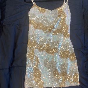 Sequins Iridescent Mini Dress